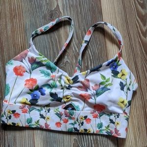 Fabletics XS floral sports bra